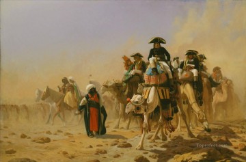 greek Painting - Napolean and his General Staff in Egypt Greek Arabian Orientalism Jean Leon Gerome